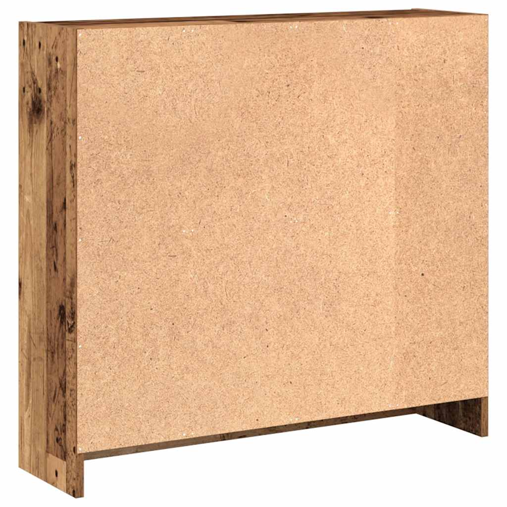 Bokhylle gammelt tre 80x24x76 cm konstruert tre