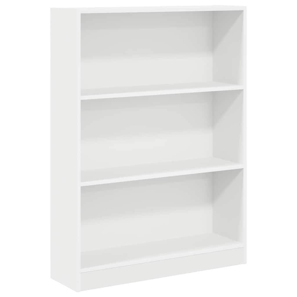 Bokhylle hvit 80x24x109 cm konstruert tre
