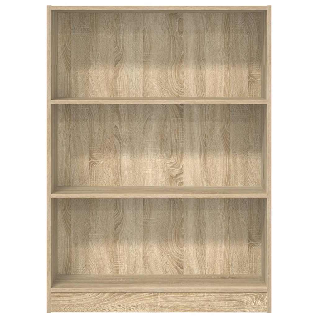 Bokhylle sonoma eik 80x24x109 cm konstruert tre