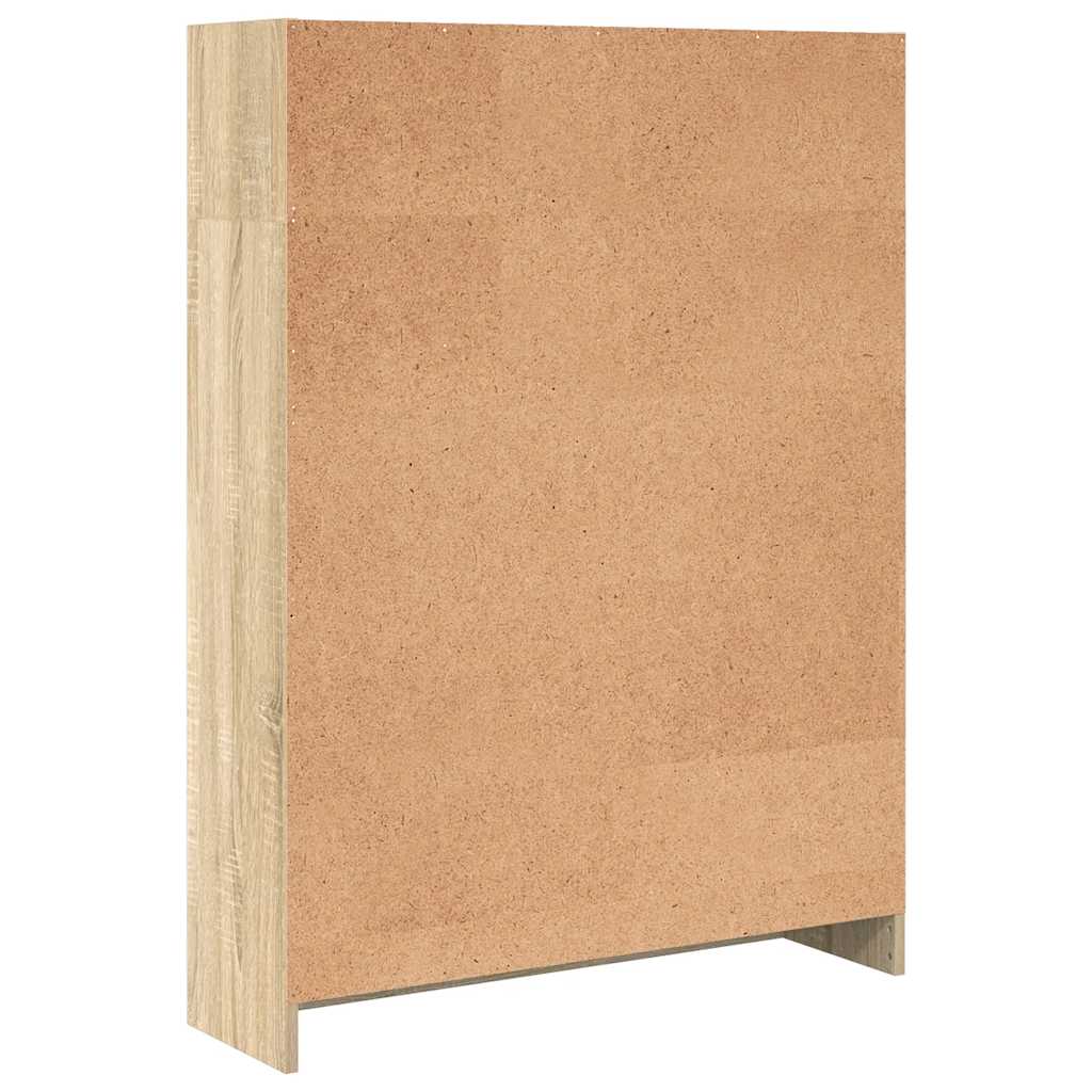 Bokhylle sonoma eik 80x24x109 cm konstruert tre