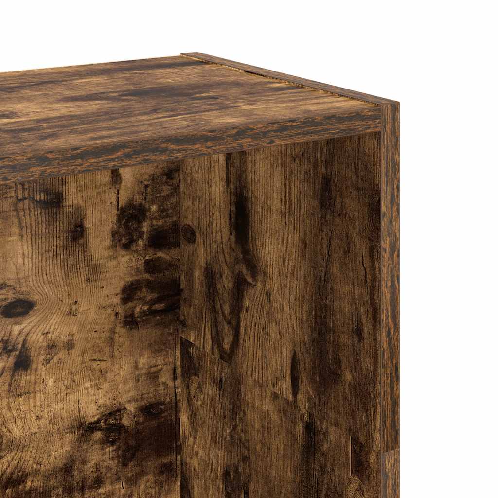 Bokhylle røkt eik 80x24x109 cm konstruert tre