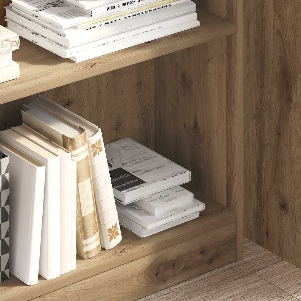 Bokhylle artisan eik 80x24x109 cm konstruert tre