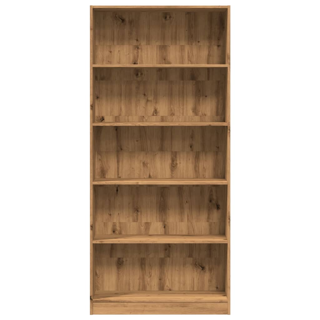 Bokhylle artisan eik 80x24x176 cm konstruert tre