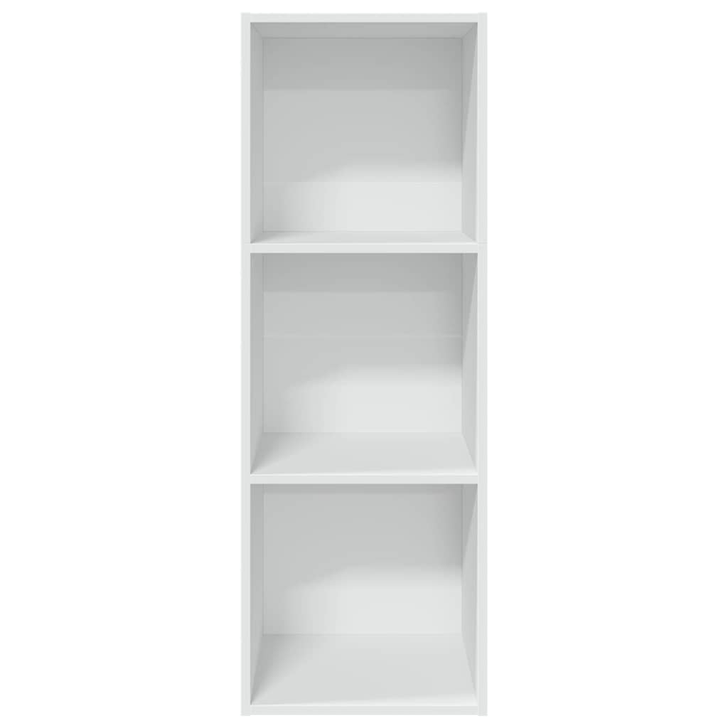 Bokhylle hvit 40x30x114 cm konstruert tre