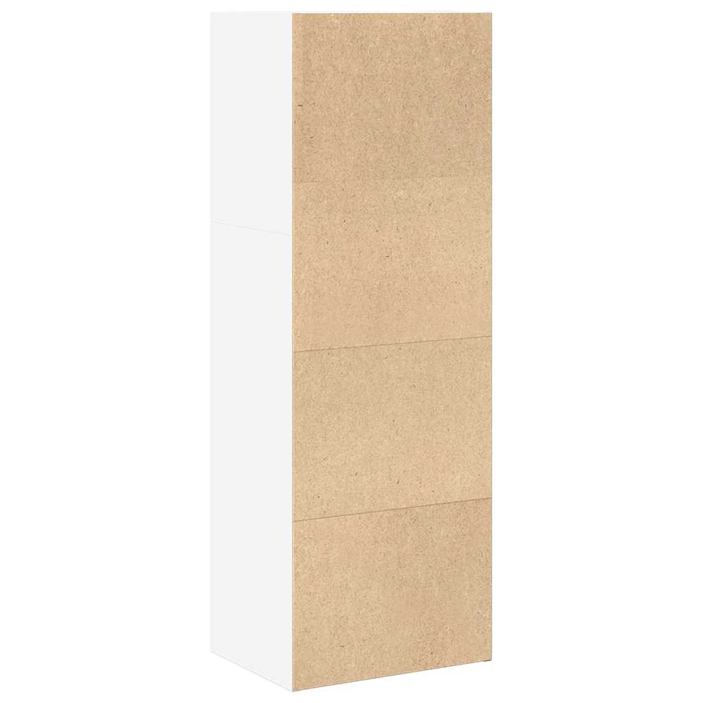Bokhylle hvit 40x30x114 cm konstruert tre