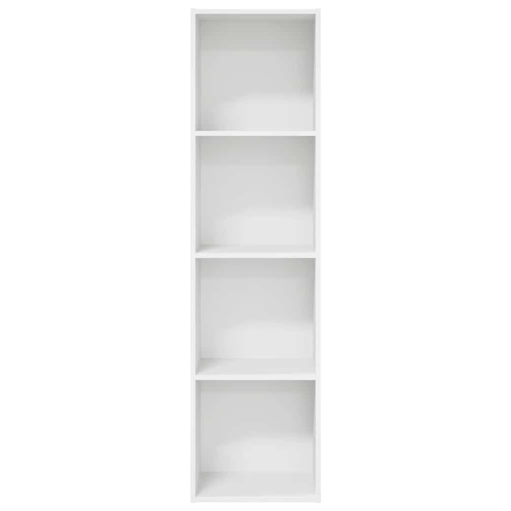Bokhylle hvit 40x30x152 cm konstruert tre