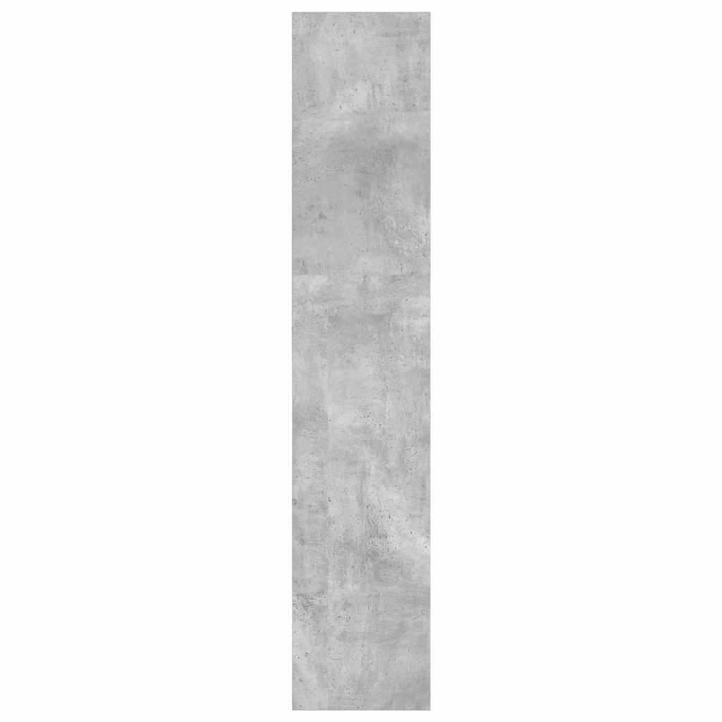 Bokhylle betonggrå 40x30x152 cm konstruert tre