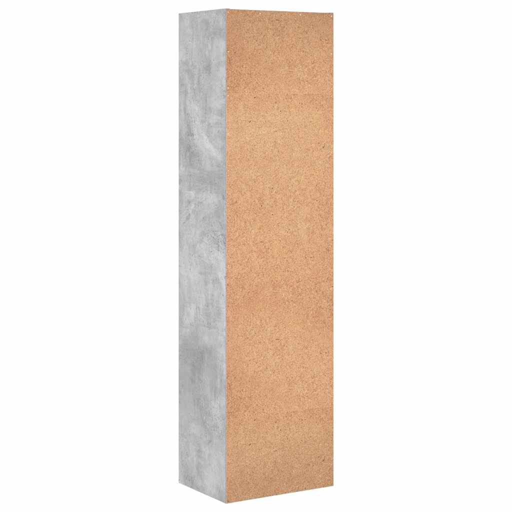 Bokhylle betonggrå 40x30x152 cm konstruert tre