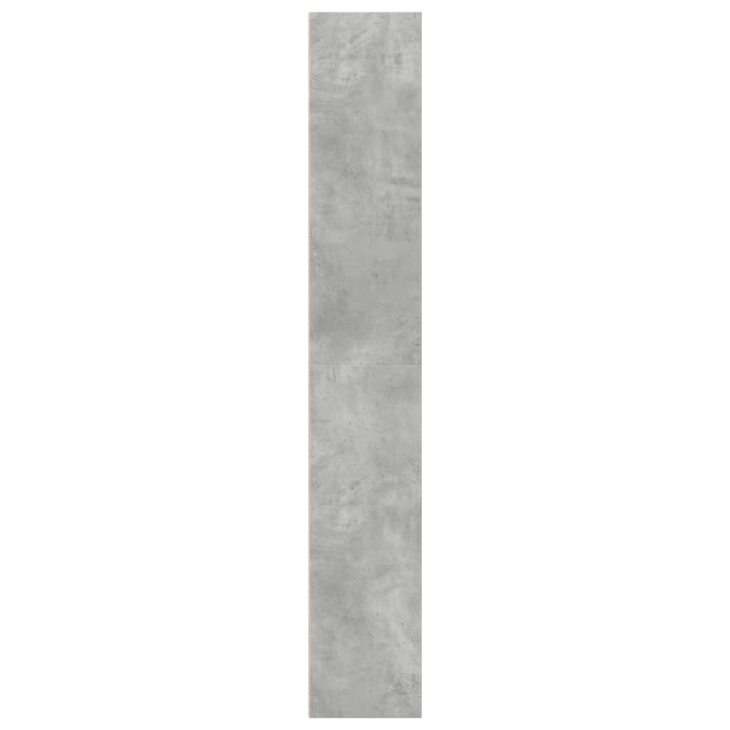 Bokhylle betonggrå 40x30x189 cm konstruert tre