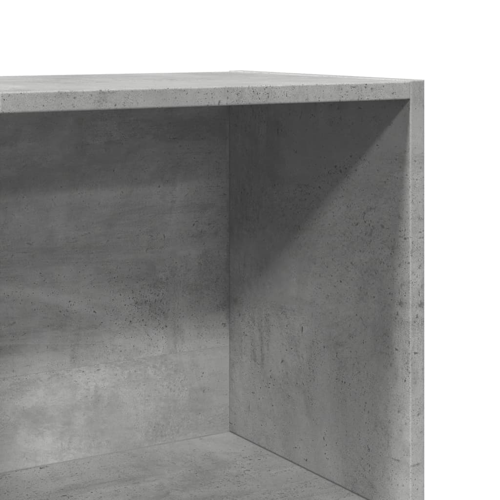 Bokhylle betonggrå 40x30x189 cm konstruert tre