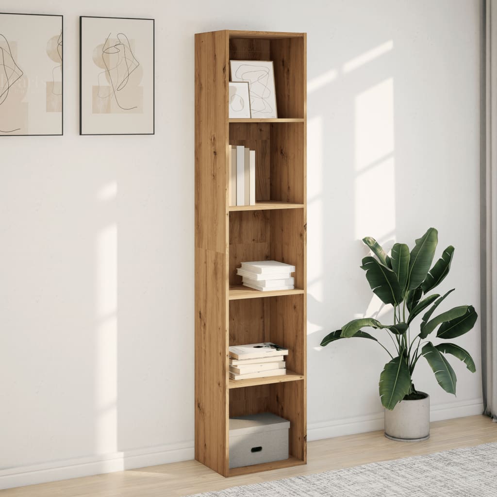 Bokhylle artisan eik 40x30x189 cm konstruert tre