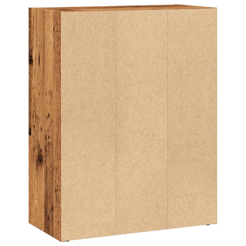 Bokhylle gammelt tre 60x30x77 cm konstruert tre