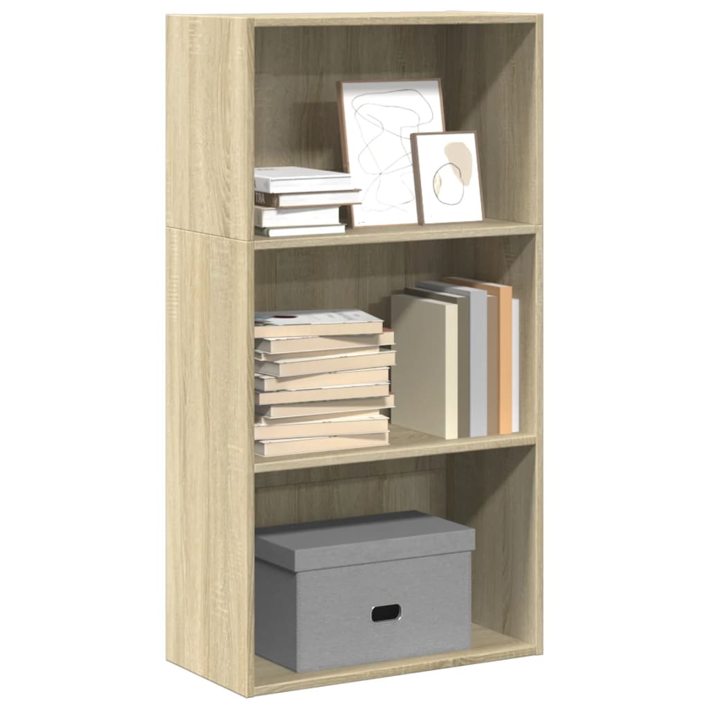 Bokhylle sonoma eik 60x30x114 cm konstruert tre