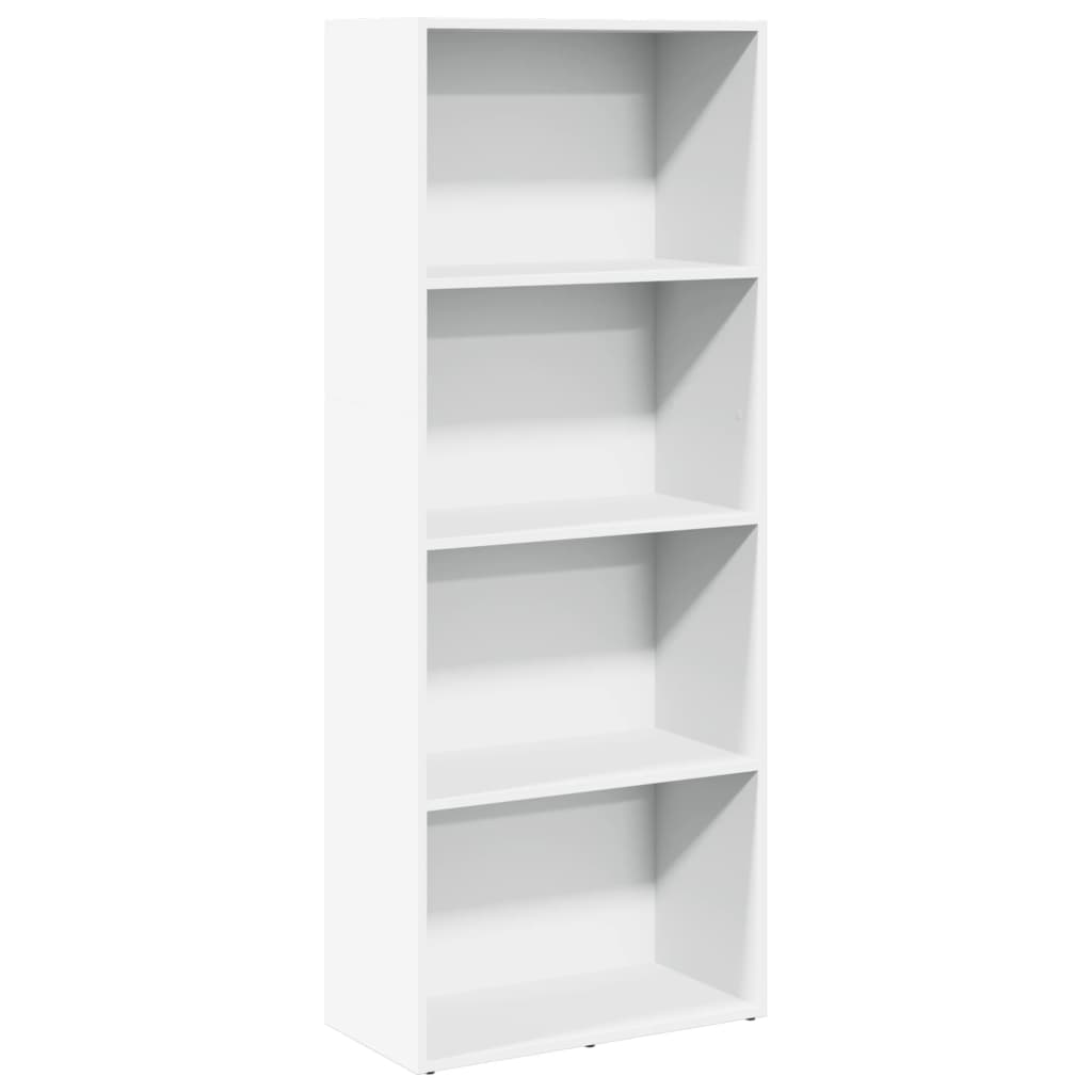 Bokhylle hvit 60x30x152 cm konstruert tre