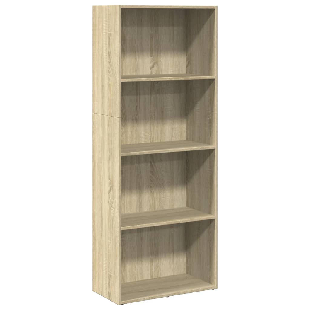 Bokhylle sonoma eik 60x30x152 cm konstruert tre