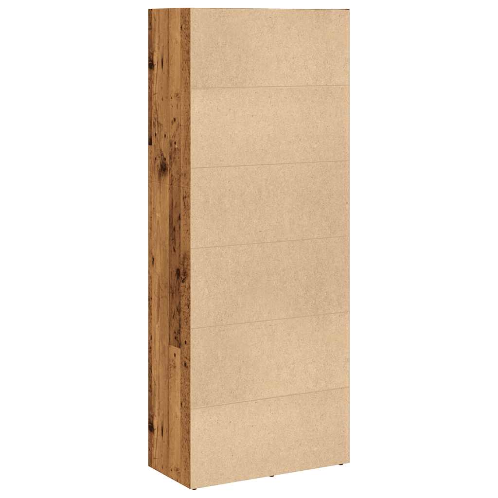 Bokhylle gammelt tre 60x30x152 cm konstruert tre