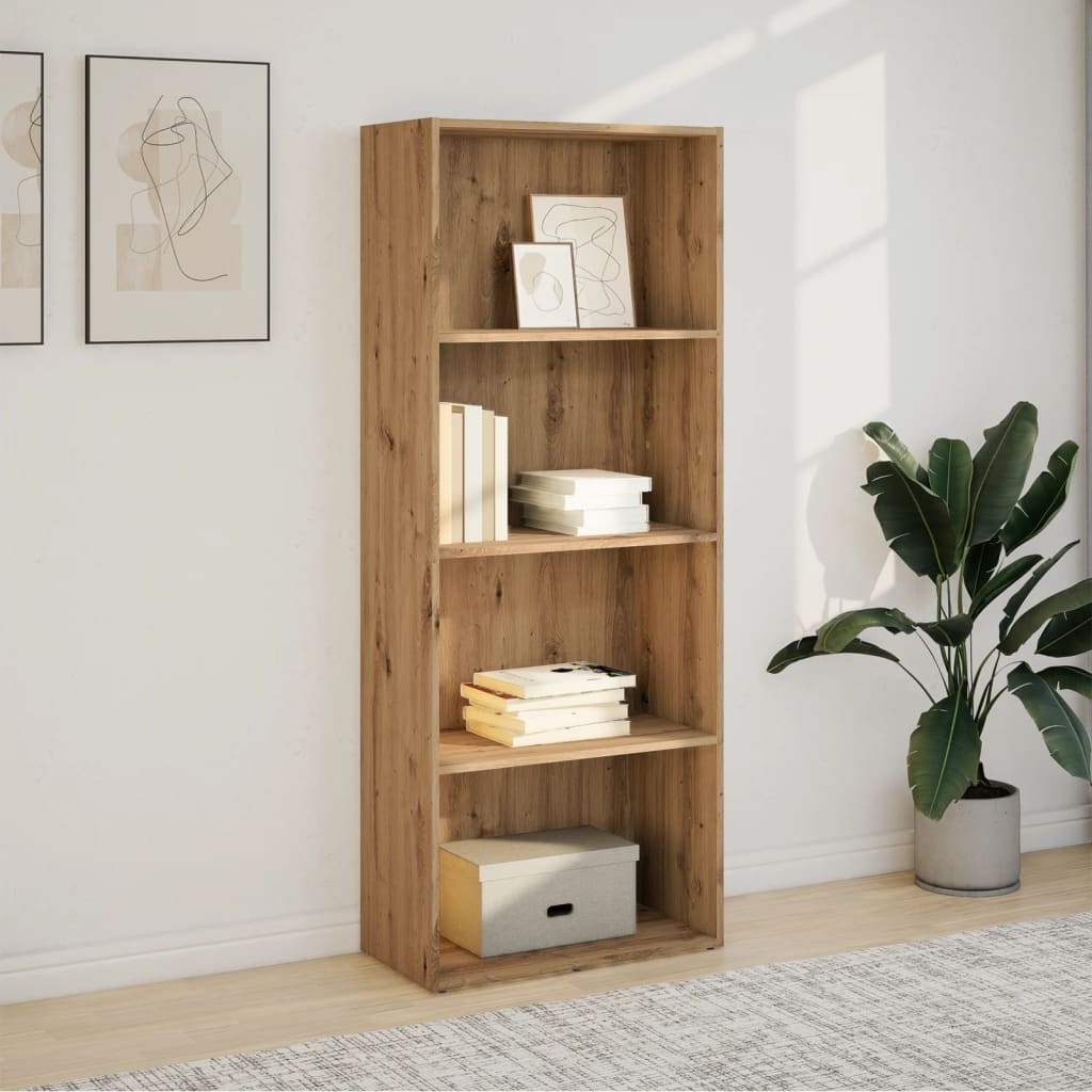 Bokhylle artisan eik 60x30x152 cm konstruert tre