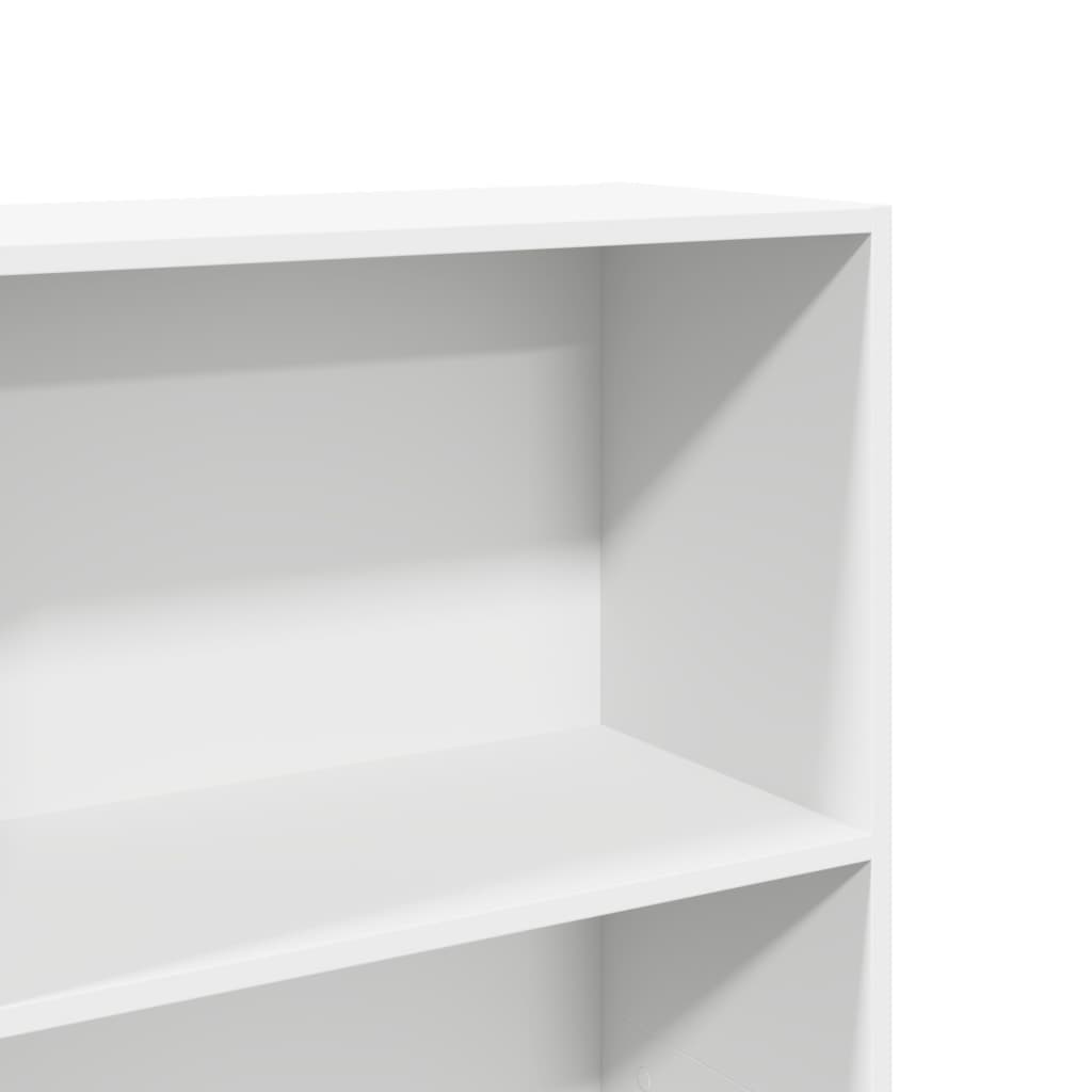 Bokhylle hvit 60x30x189 cm konstruert tre
