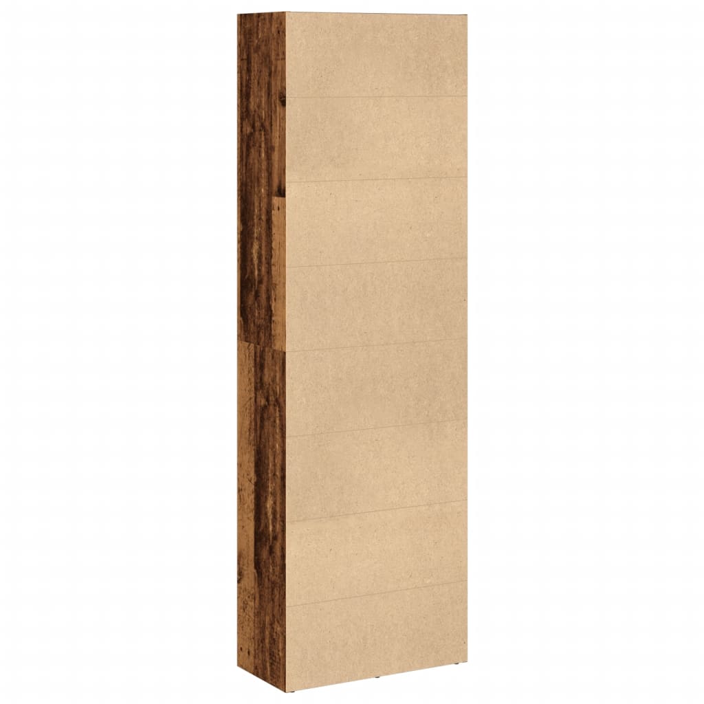Bokhylle gammelt tre 60x30x189 cm konstruert tre