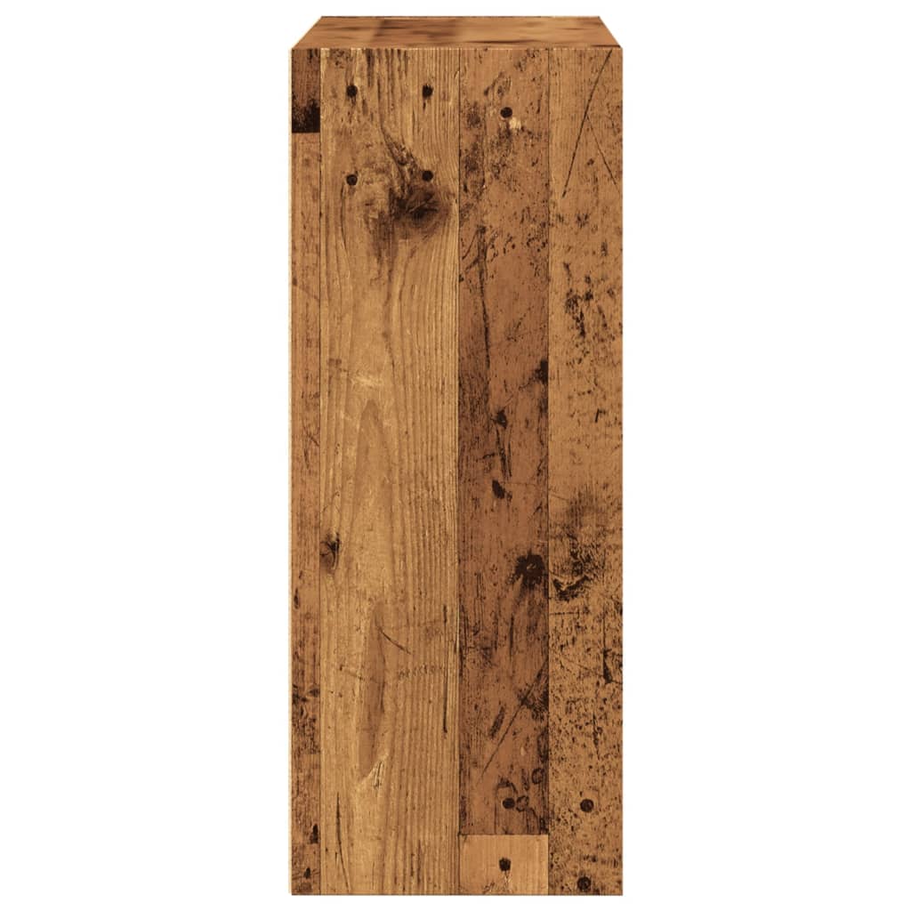 Bokhylle gammelt tre 80x30x77 cm konstruert tre