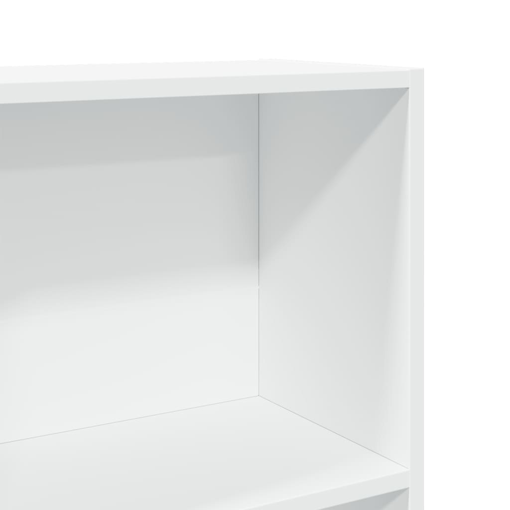 Bokhylle hvit 80x30x114 cm konstruert tre
