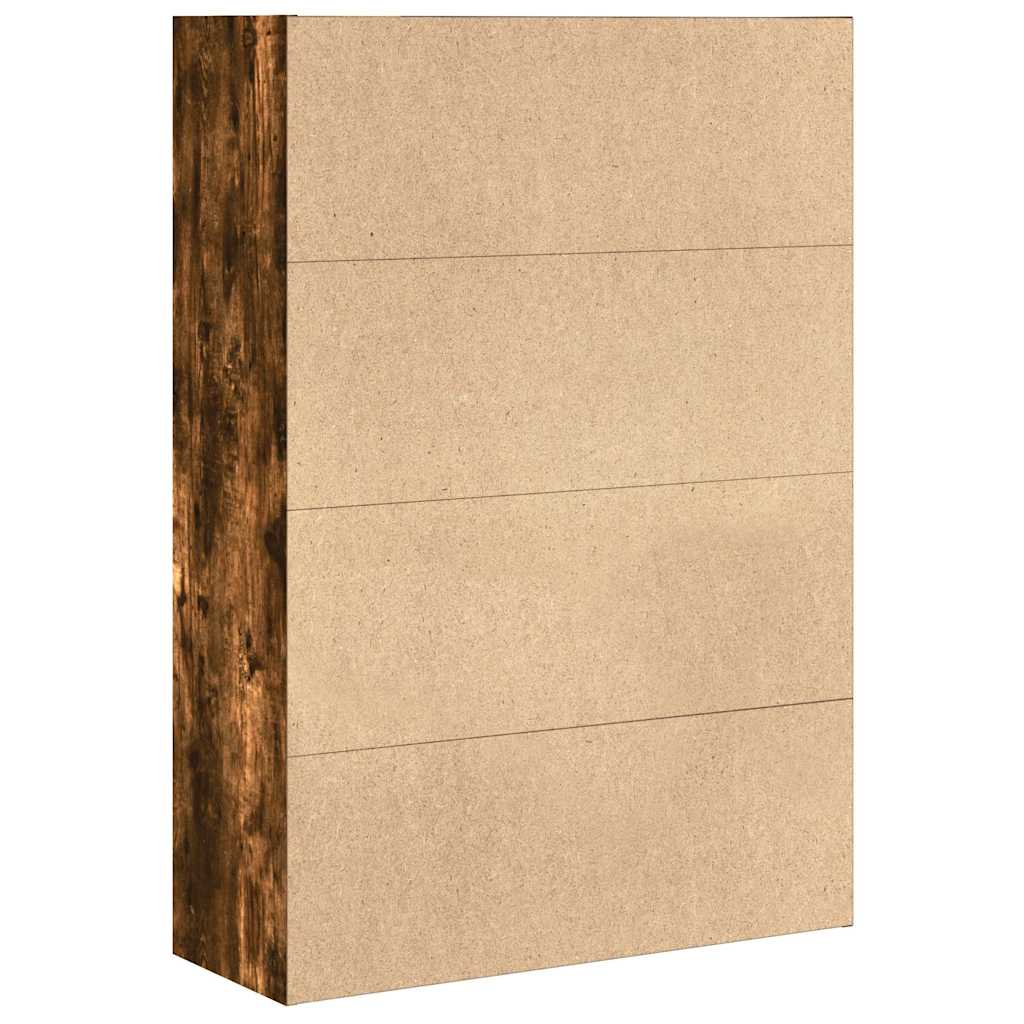 Bokhylle røkt eik 80x30x114 cm konstruert tre