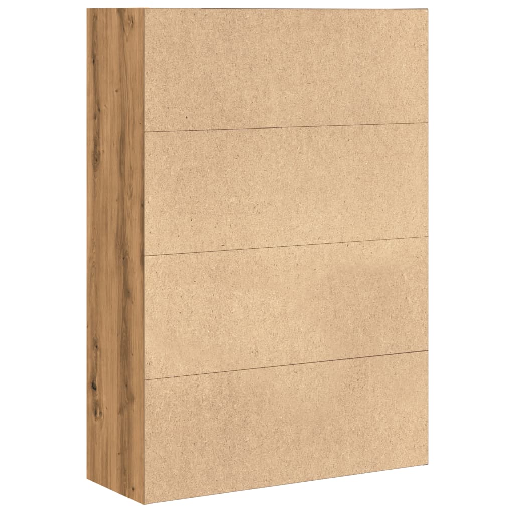 Bokhylle artisan eik 80x30x114 cm konstruert tre