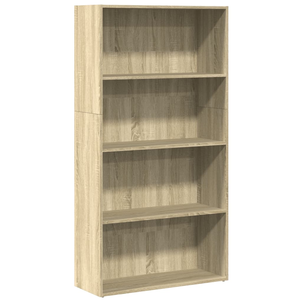 Bokhylle sonoma eik 80x30x152 cm konstruert tre