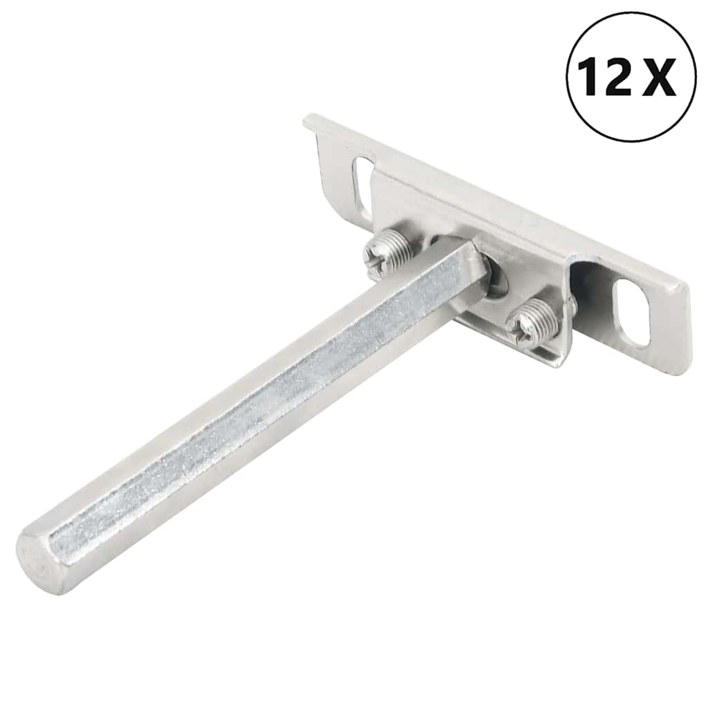 Flytende hyllebraketter 12stk usynlig Ø12x100 mm karbonstål vidaXL