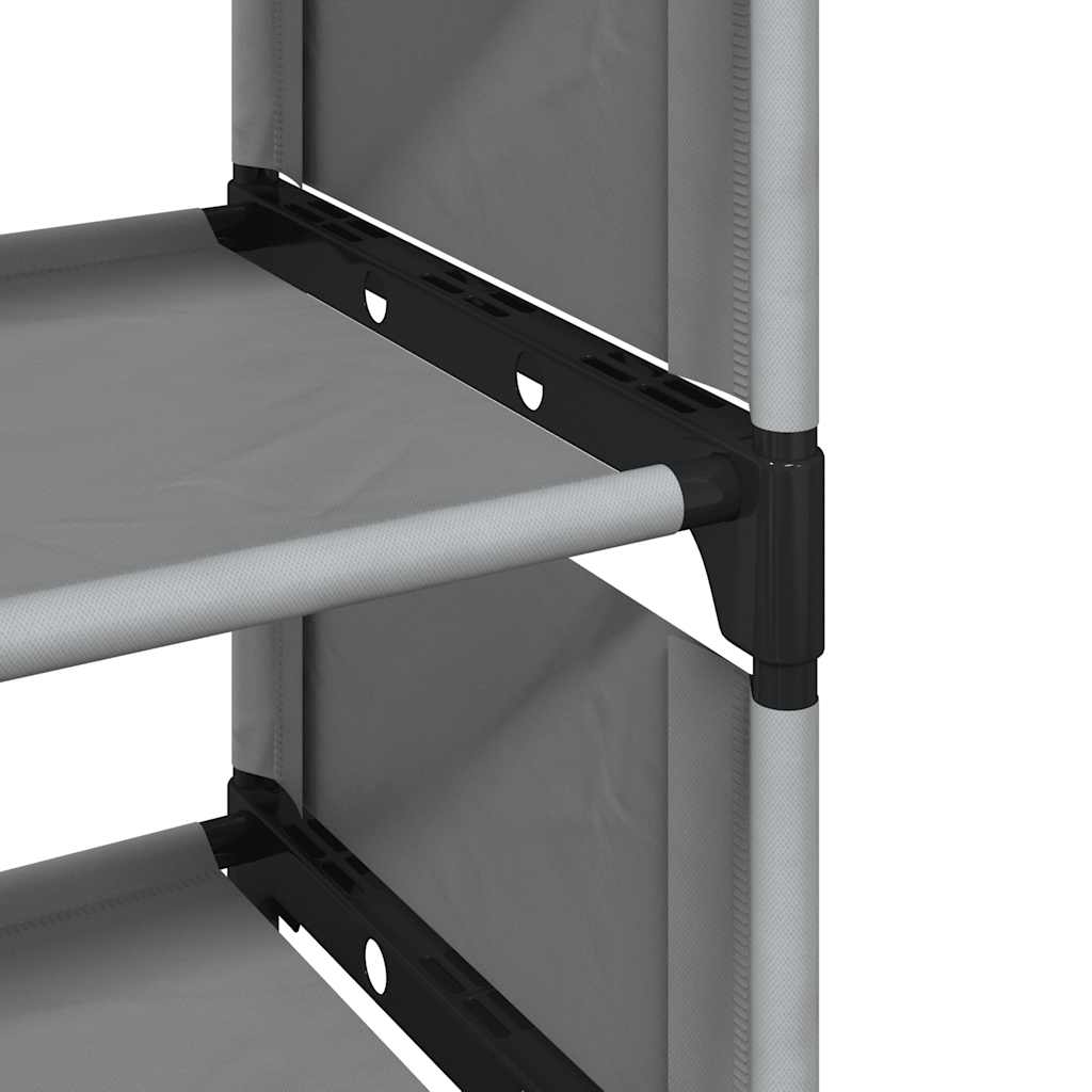 Skostativ 8-lags grå 54x28x124 cm ikke-vevd stoff
