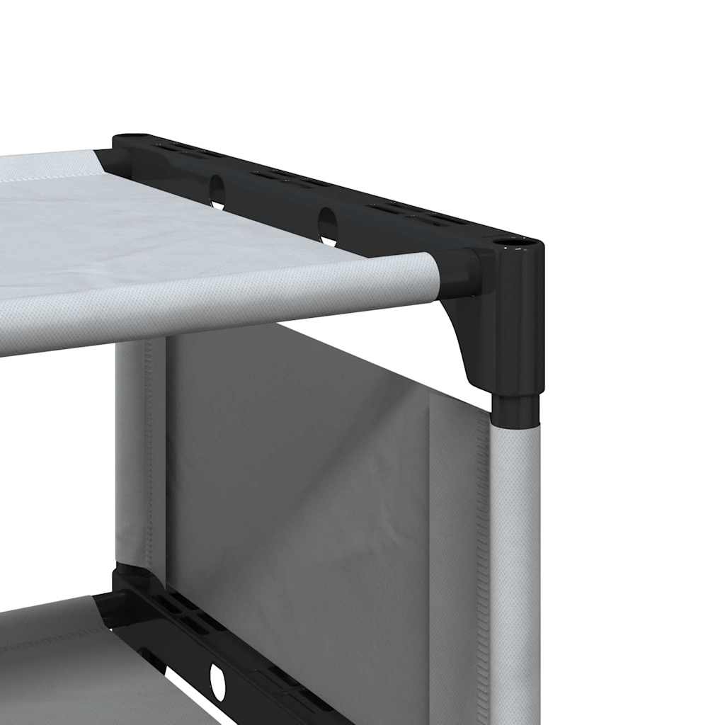 Skostativ 10-lags grå 54x28x158 cm ikke-vevd stoff