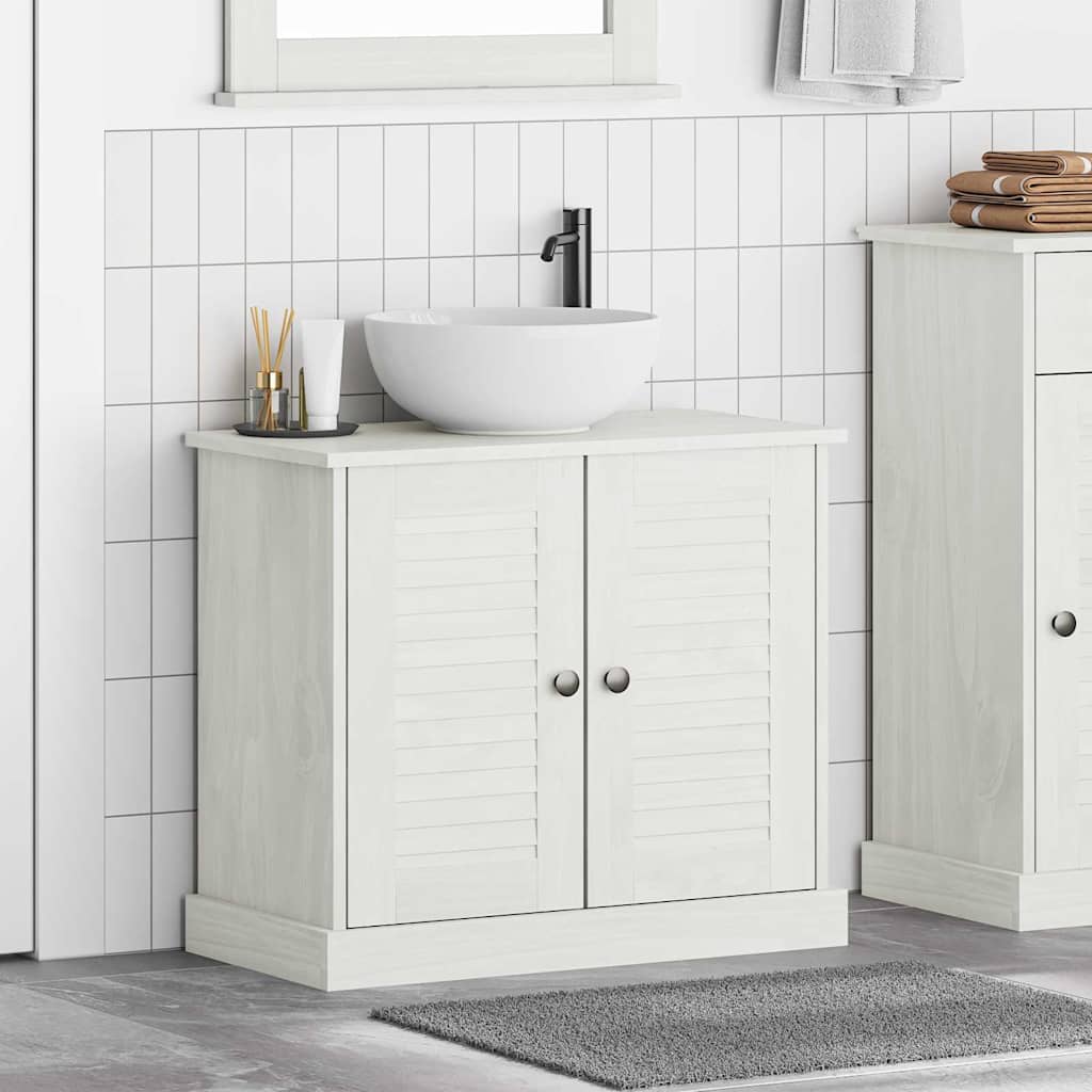 Vaskeskap VIGO Hvit og Antikkhvit 68 x 34 x 59 cm Heltre furu