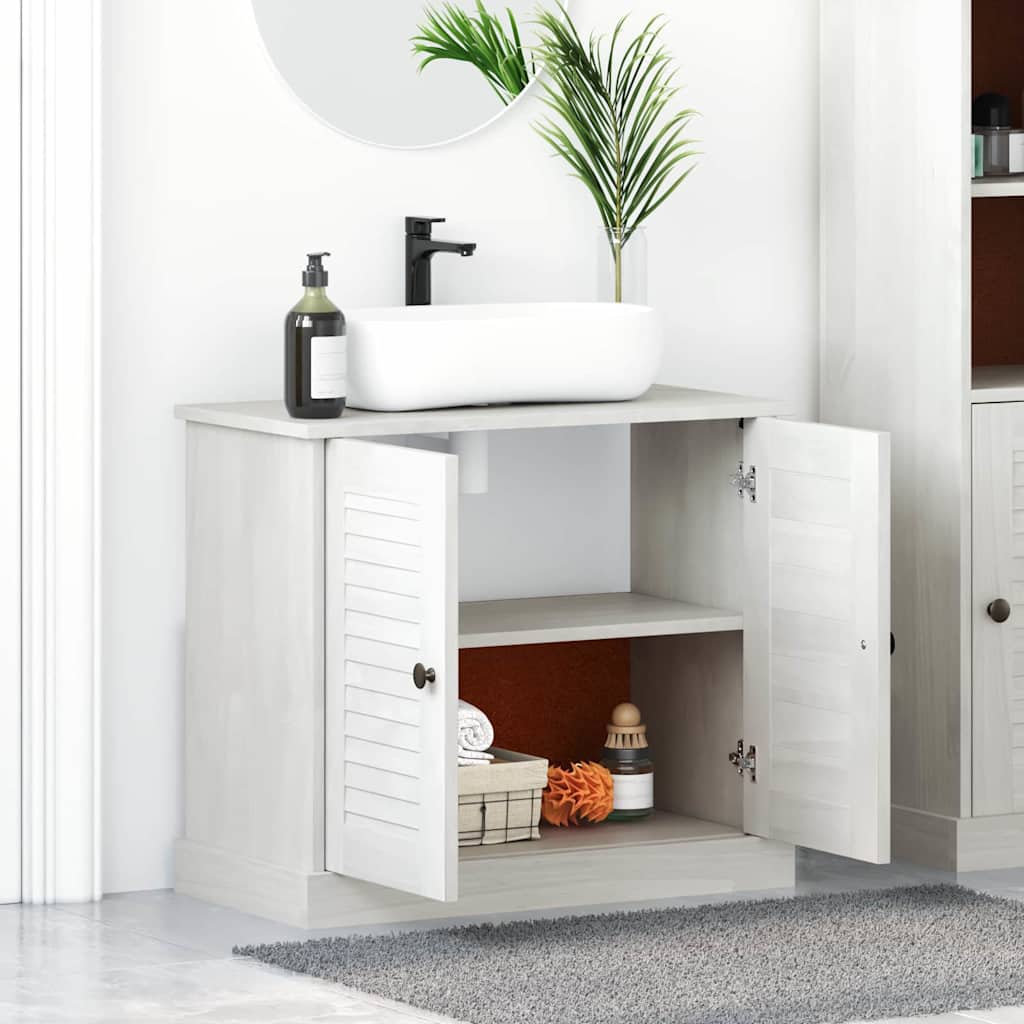Vaskeskap VIGO Hvit og Antikkhvit 68 x 34 x 59 cm Heltre furu