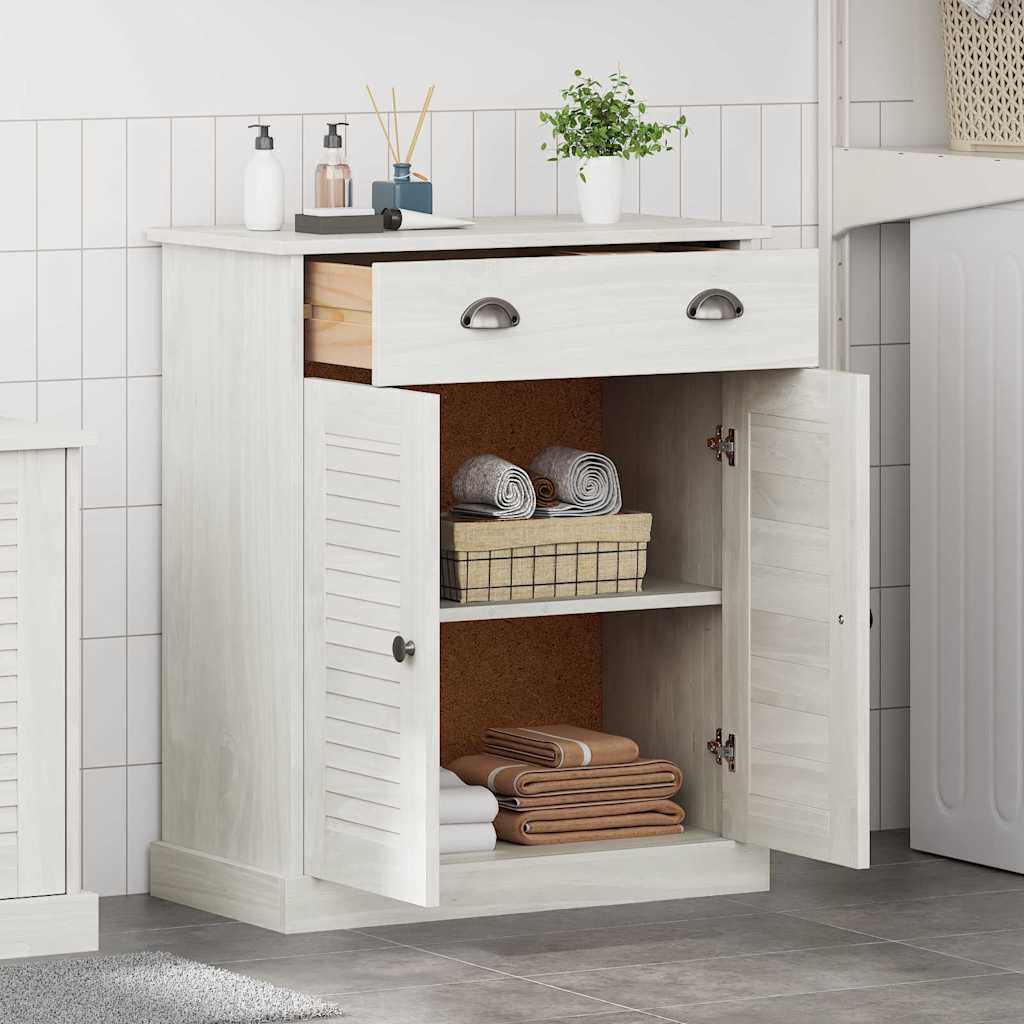Baderomsskap med hylle VIGO Hvit og Antikkhvit 68 x 34 x 80 cm