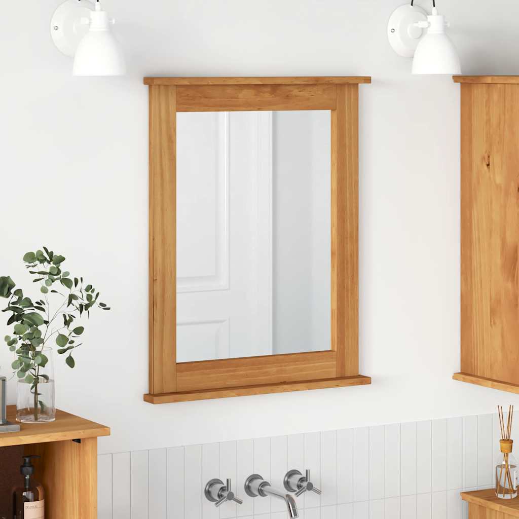 Speil med speil VIGO Honning brun 55,5 x 5 x 70 cm Heltre furu