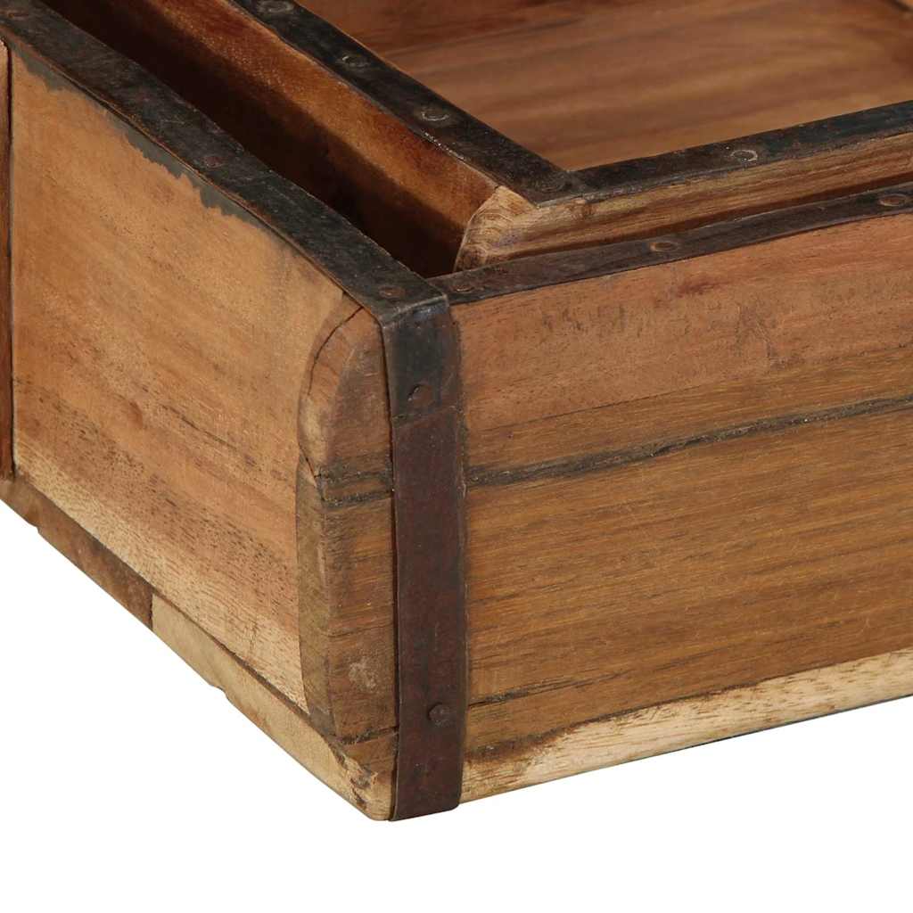 Brett med lagring 2 pcs Brun 29 x 31 x 10 cm Massiv Reclaim Tre