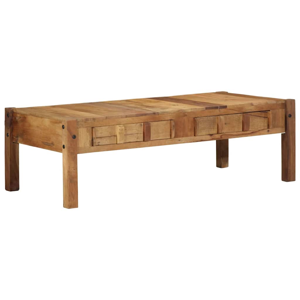 Kaffebord med skuff Brun 110 x 54 x 35 cm Massiv Reclaim Tre