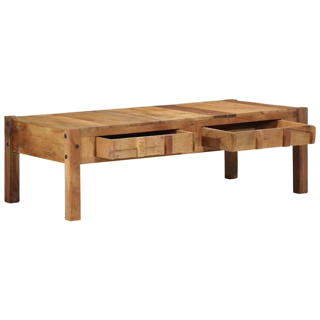 Kaffebord med skuff Brun 110 x 54 x 35 cm Massiv Reclaim Tre