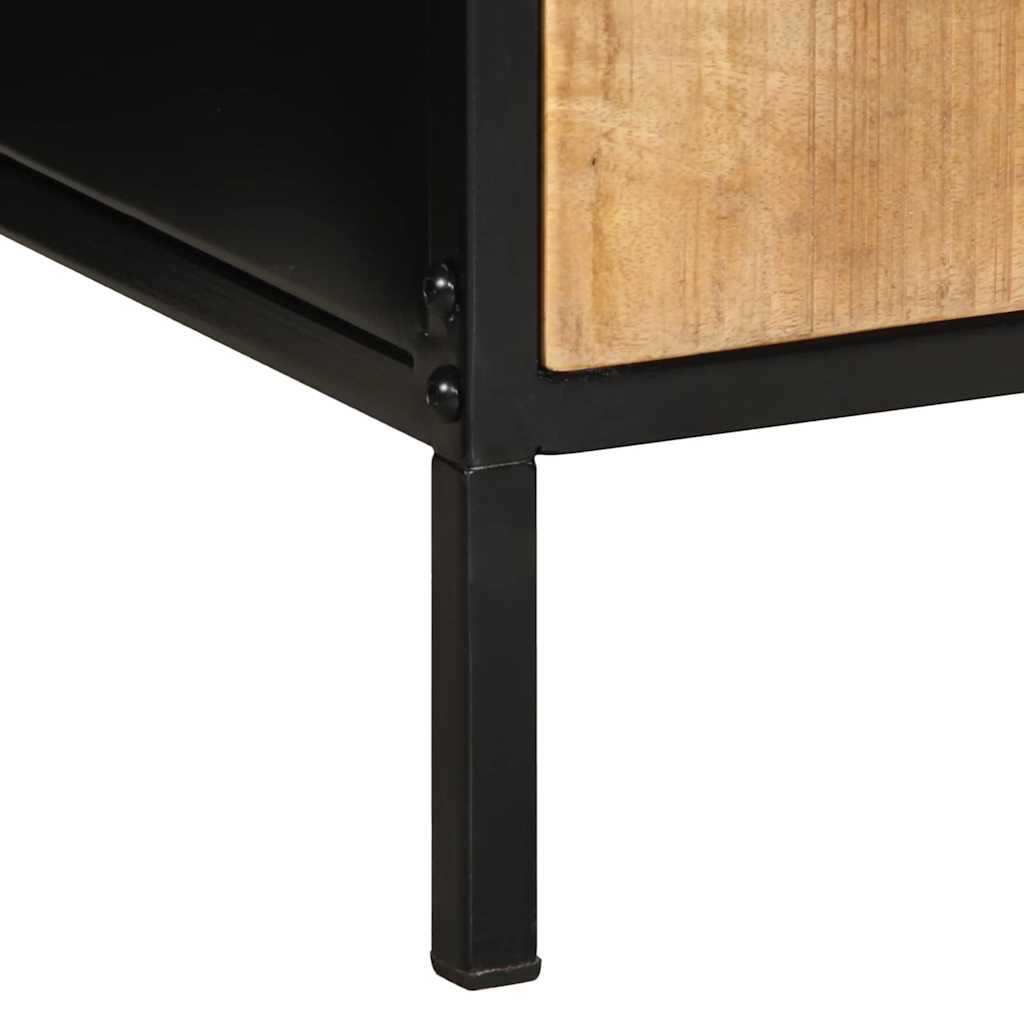 Nattbordskap med skuff 2 pcs Brun og svart 40 x 35 x 50 cm