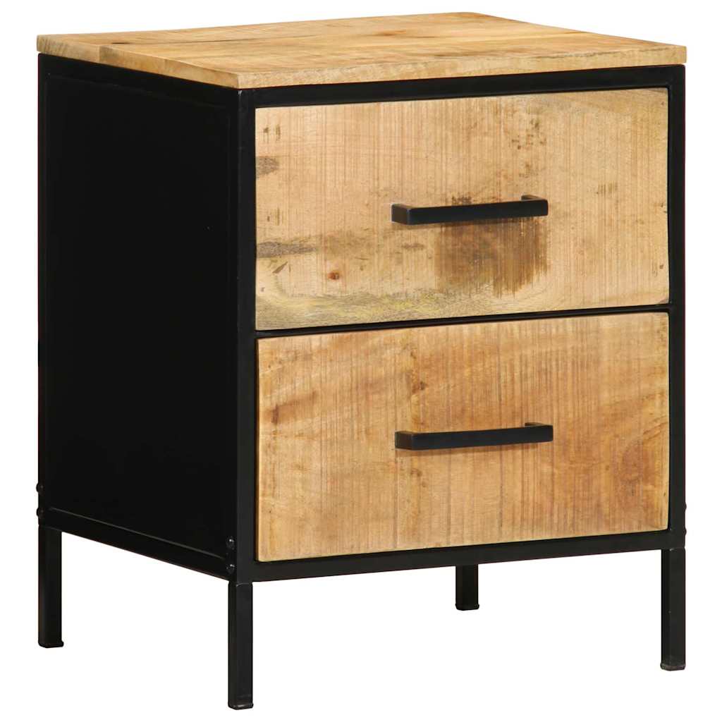 Nattbordskap med skuff 2 pcs Brun og svart 40 x 35 x 50 cm