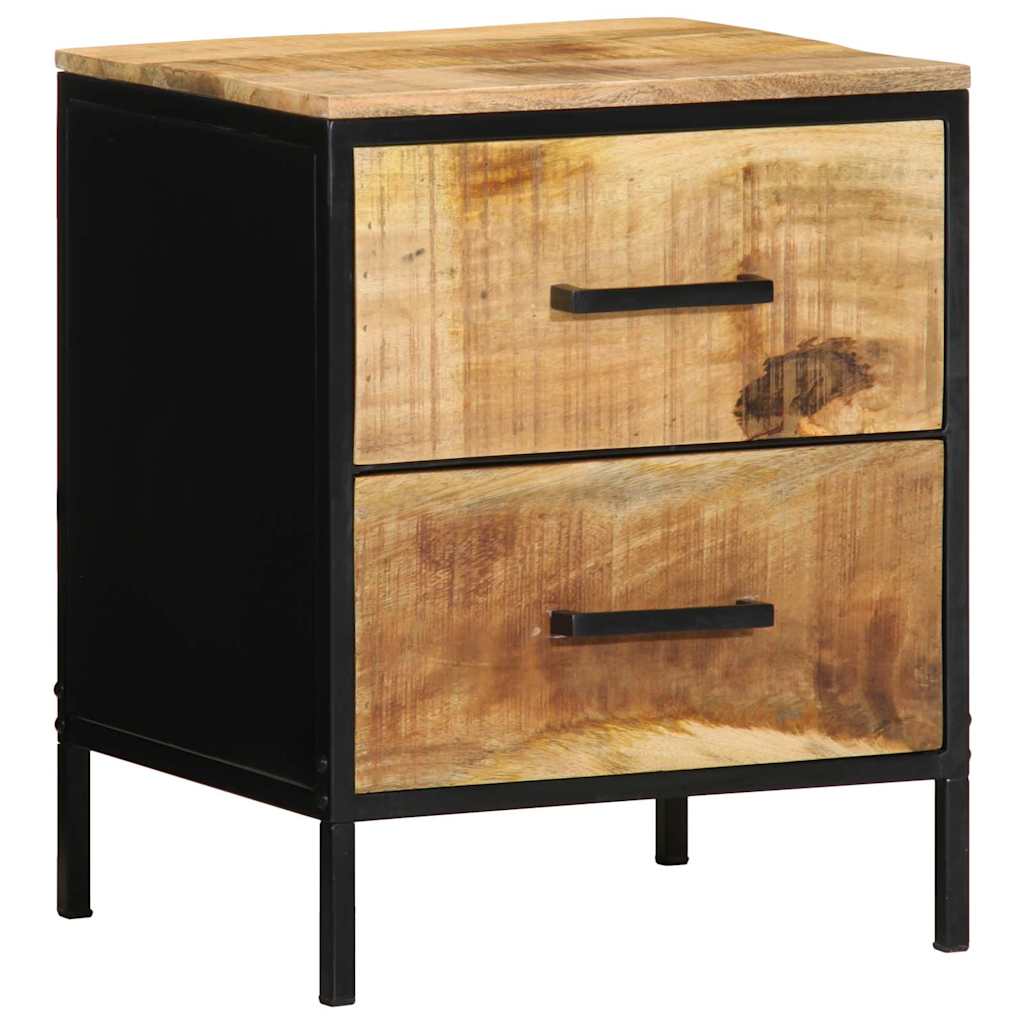 Nattbordskap med skuff 2 pcs Brun og svart 40 x 35 x 50 cm