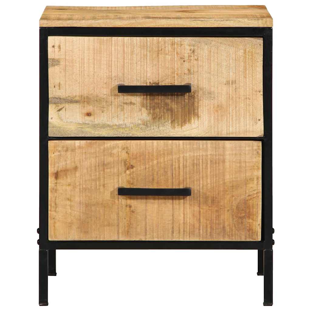Nattbordskap med skuff 2 pcs Brun og svart 40 x 35 x 50 cm