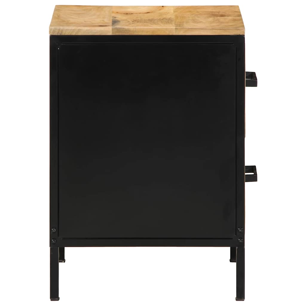 Nattbordskap med skuff 2 pcs Brun og svart 40 x 35 x 50 cm