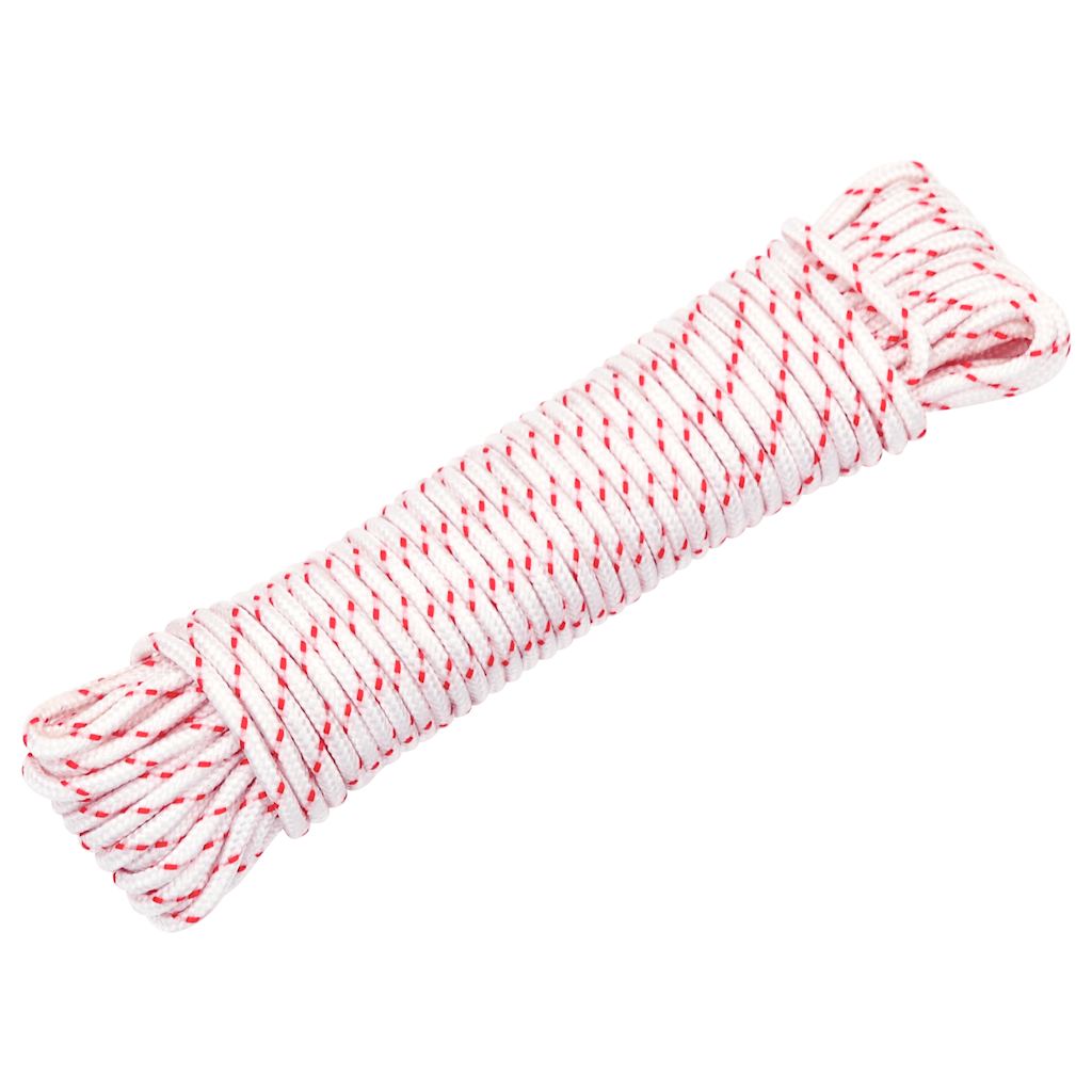 Startsnoren hvit og rød Ø3 mm 10 m nylon