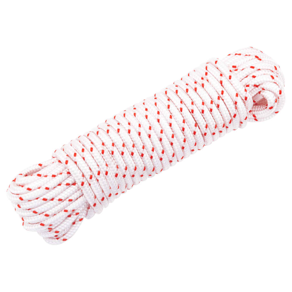Startsnoren hvit og rød Ø4 mm 10 m nylon