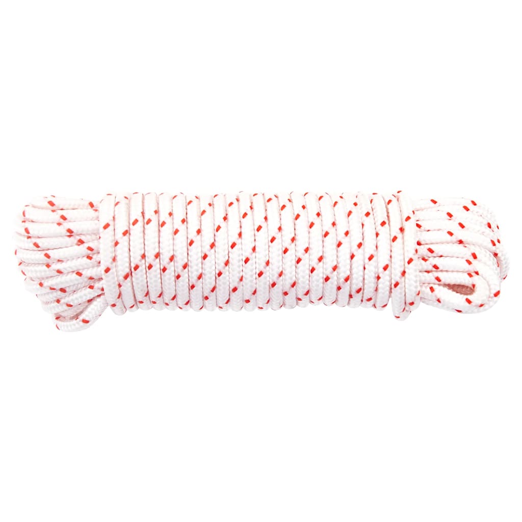 Startsnoren hvit og rød Ø4 mm 10 m nylon
