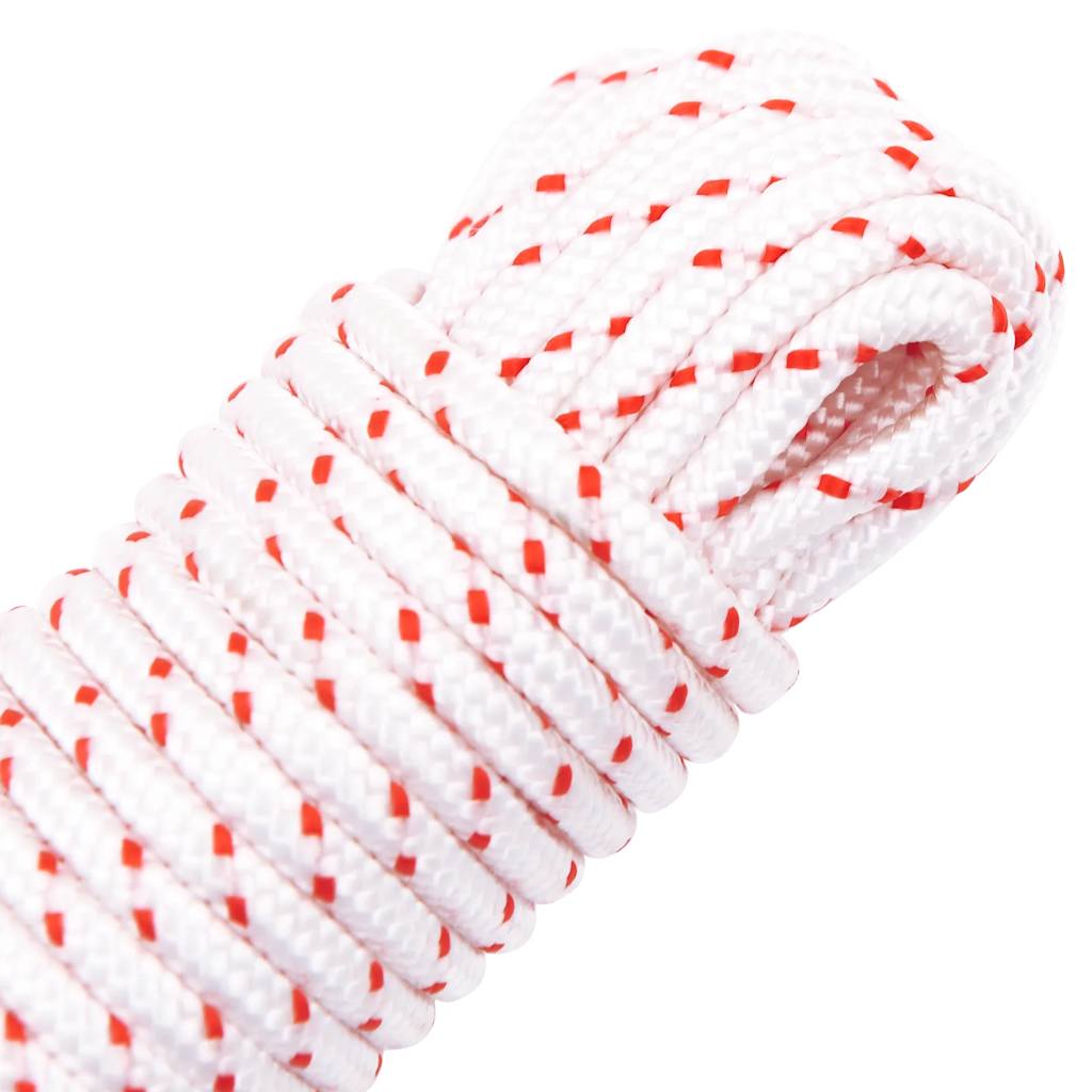 Startsnoren hvit og rød Ø4 mm 10 m nylon