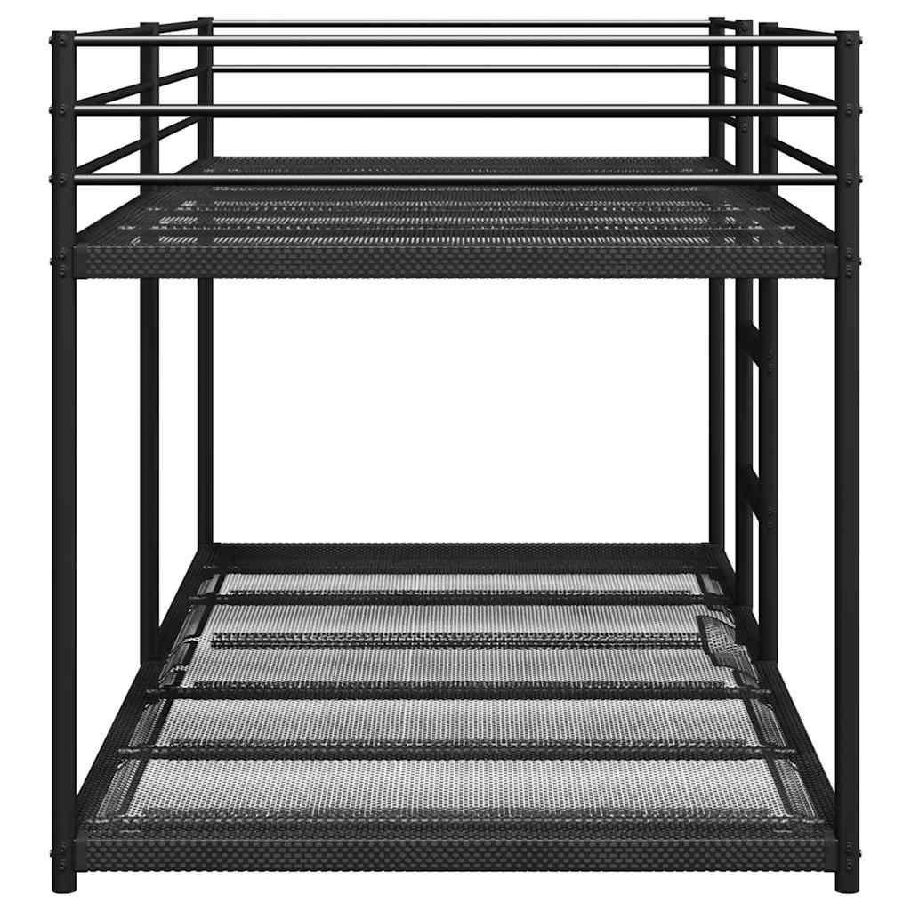 Køyeseng uten madrass svart 90x190 cm stål