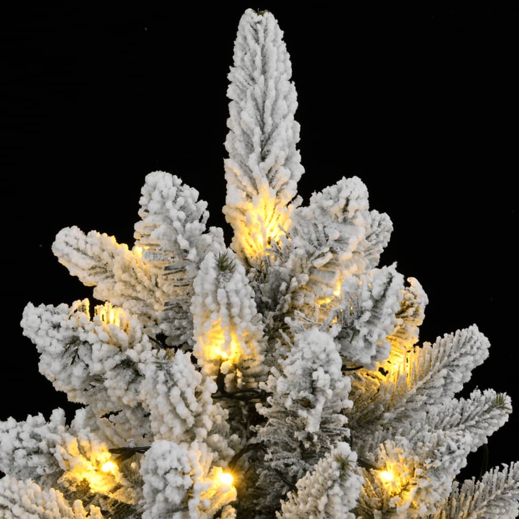 Kunstig juletre med 150 LED og flokket snø 150 cm