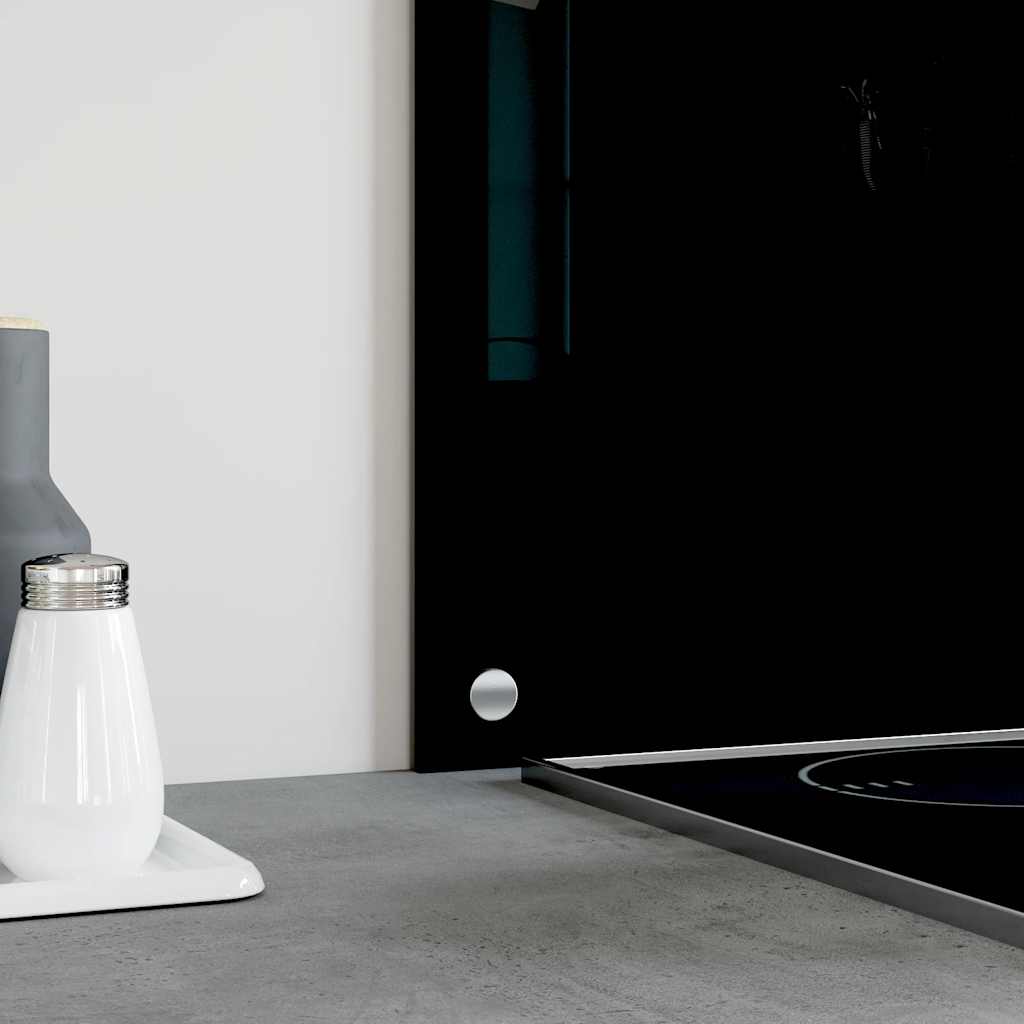 Kjøkkenplater 2 stk svart 80x40 cm herdet glass vidaXL